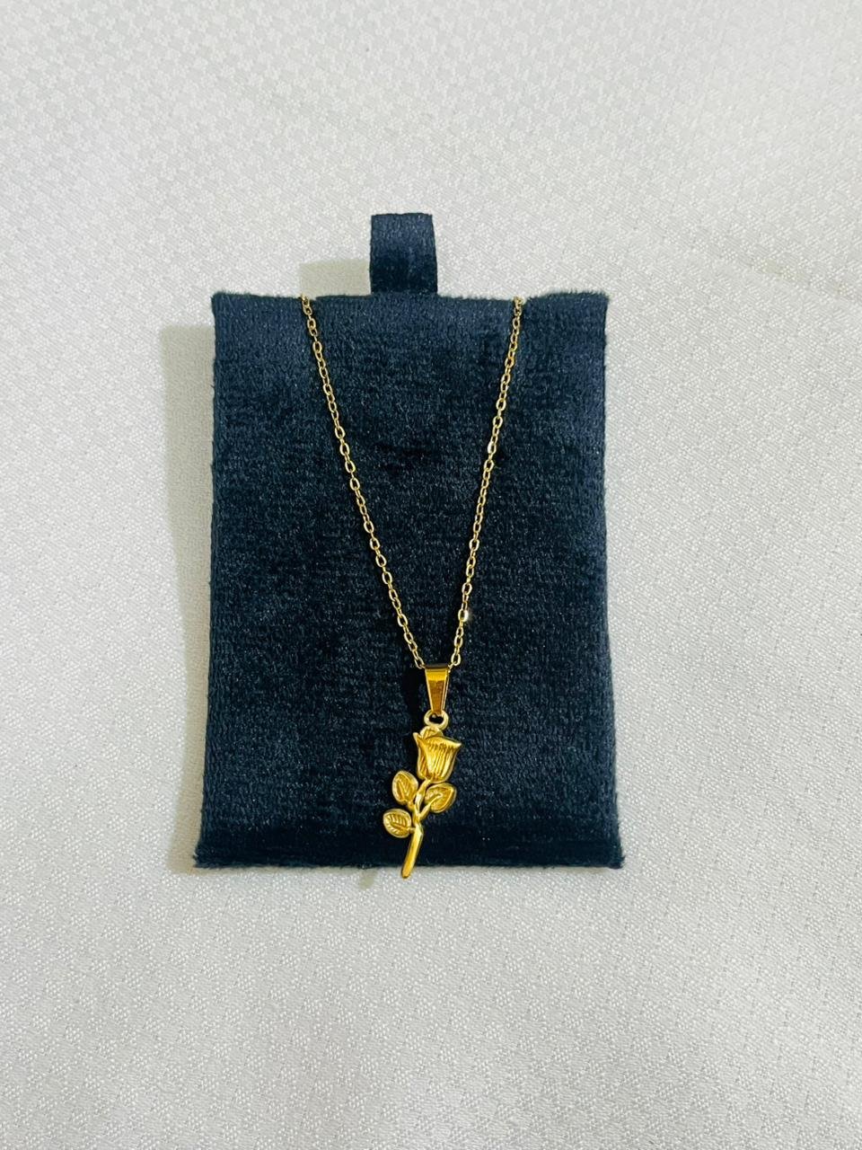 Rose pendant Golden rose pendant - Image 1