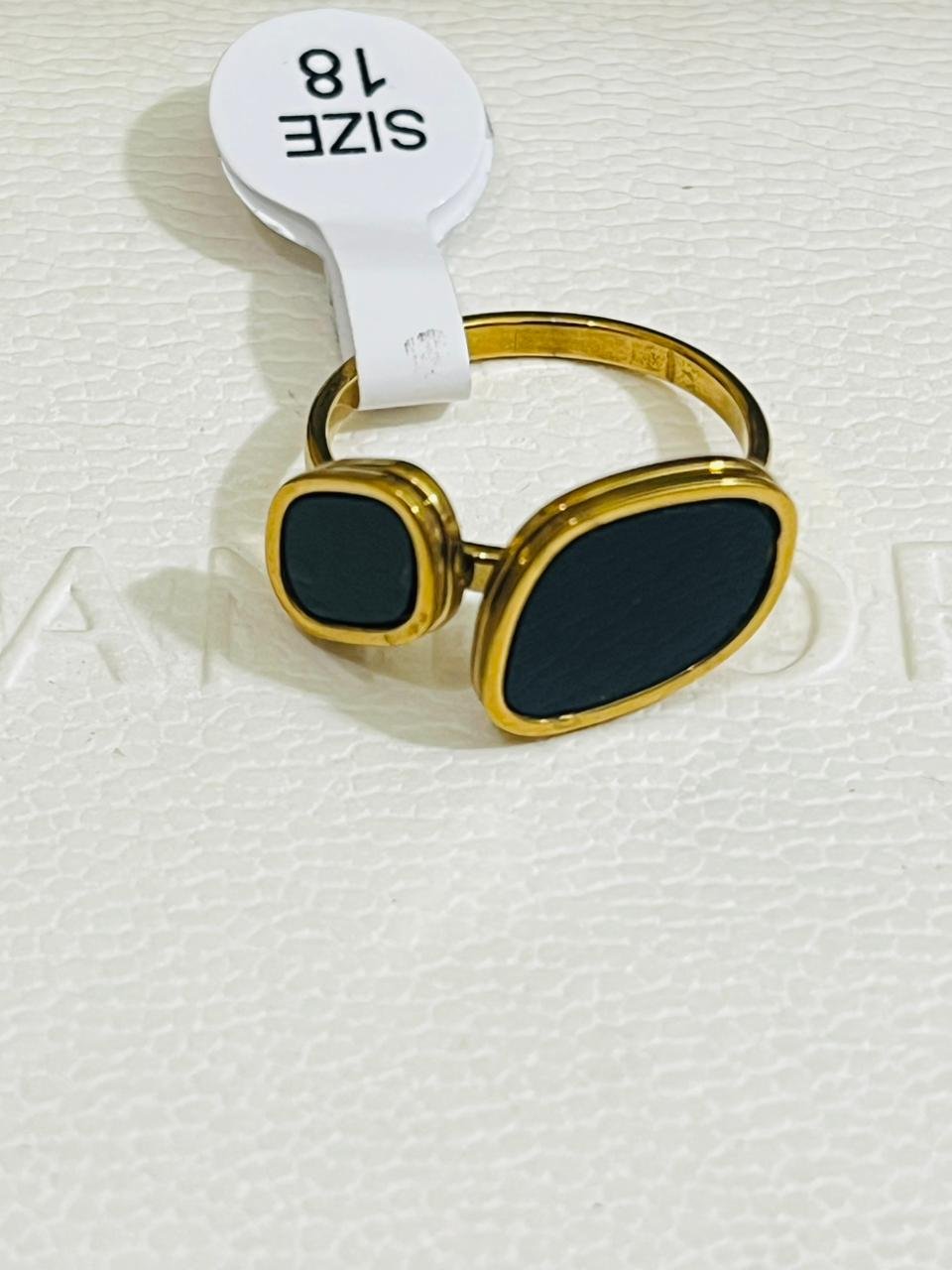 Two stones ring1 Two flat stones ring - Image 1